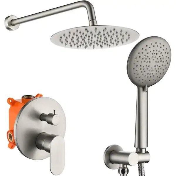 Toject Shower Faucet Kit with HandShower & Valve Brushed Nickel VS-300
