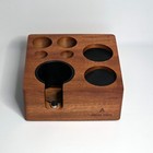 Aron Yada Espresso Tamping Station – Fits 51–58mm Portafilter | Walnut Base