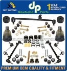 Mercedes R107 Control Arm Ball Joints Tie Rod Sway Bar Bushing Suspension Kit 15