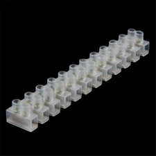 10PCS Dual Row 12 Positions Screw Terminal Electric Barrier Strip Block 380V 10A