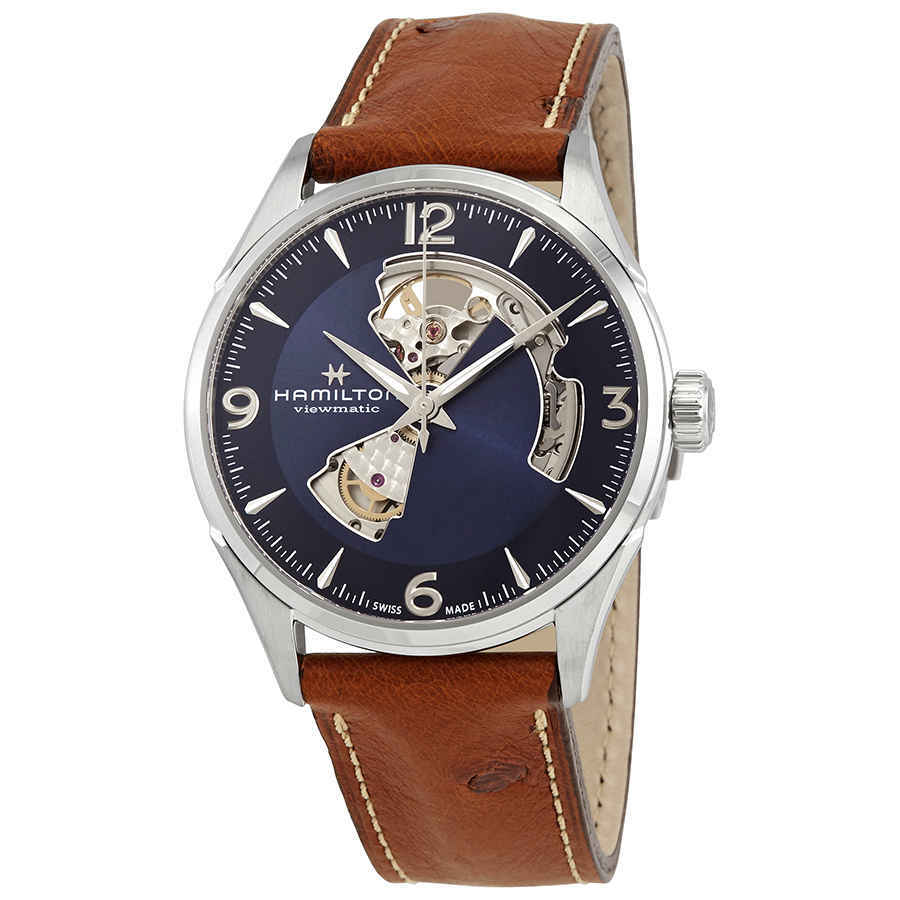 Мужские часы Hamilton Jazzmaster Open Heart с автоматическим синим циферблатом H32705041