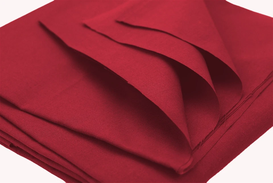 Stoff Meterware: 1 m Baumwollstoff, 100 % Baumwolle, dunkelrot, 155 cm breit - Bild 3 von 4