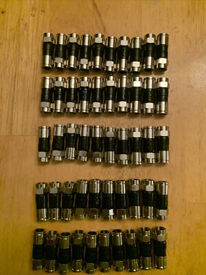 50-Pack RG6 Quad Compression Connectors PPC EX6XLPLUS for Satellite or Cable