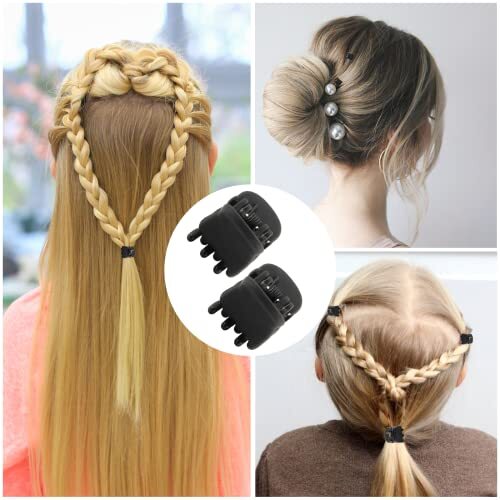 24 Pcs Mini Claw Hair Clips,10mm/0.39 Inch Plastic Hair Claw Matte Black - Picture 6 of 7