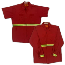 Red Kap Reflective Hi Vis Work Shirts 2 Pocket Short Sleeve Uniform #Mix
