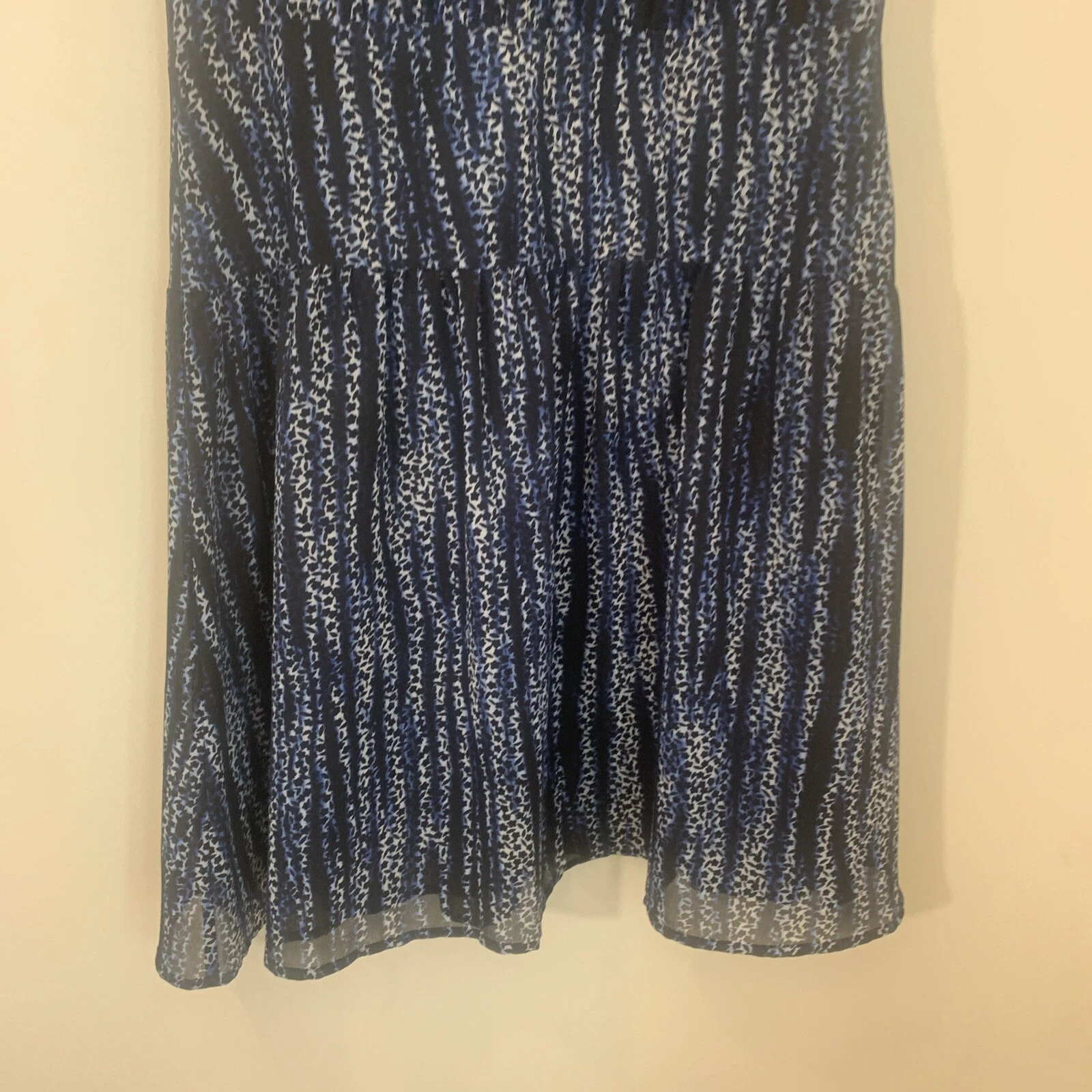 Mini abito da donna Michael by Michael Kors 4 blu senza maniche chiffon soffocato