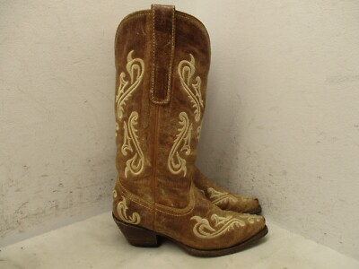 Corral Honey Cortez Embroidered Snip Toe Cowboy Boots Womens Sz 6 M Sty R1974