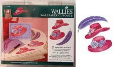 SASSY HATS Wallies Wallpaper Cutouts RED HAT CLUB Wall Decor or Crafts