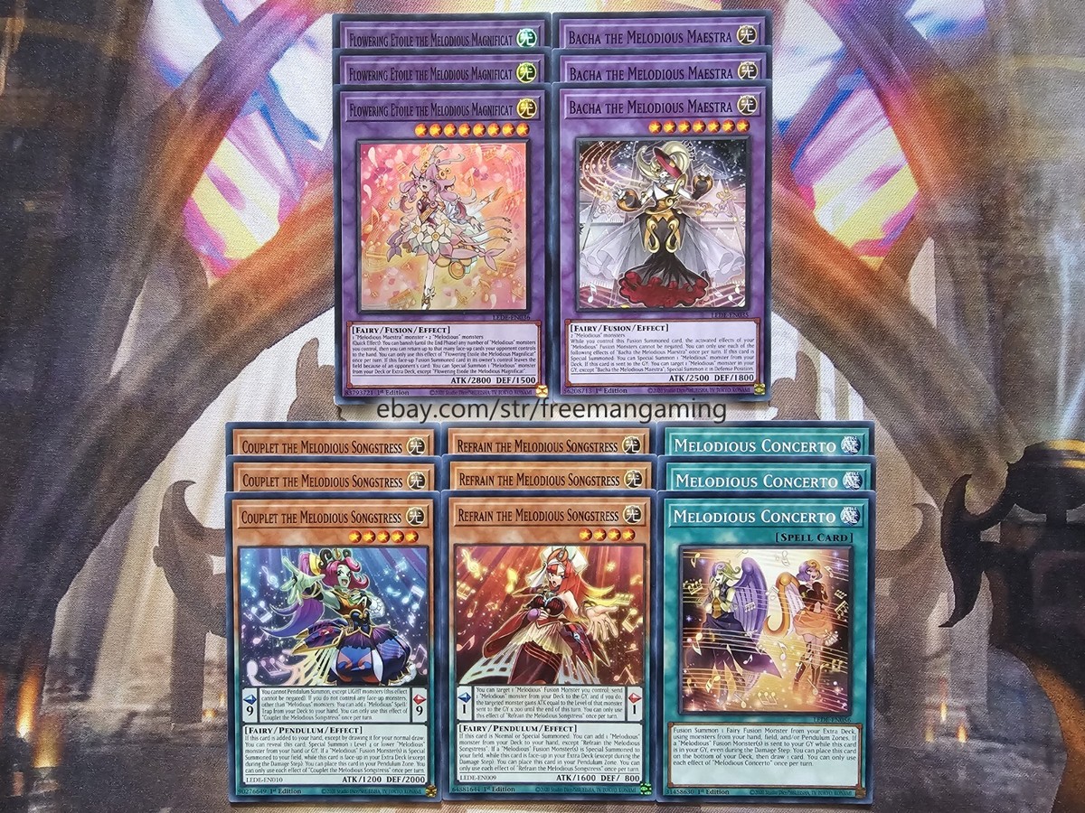 Yugioh Melodious Deck Core Set 15 card LEDE Concerto Etoile Bacha Couplet  Fusion | eBay