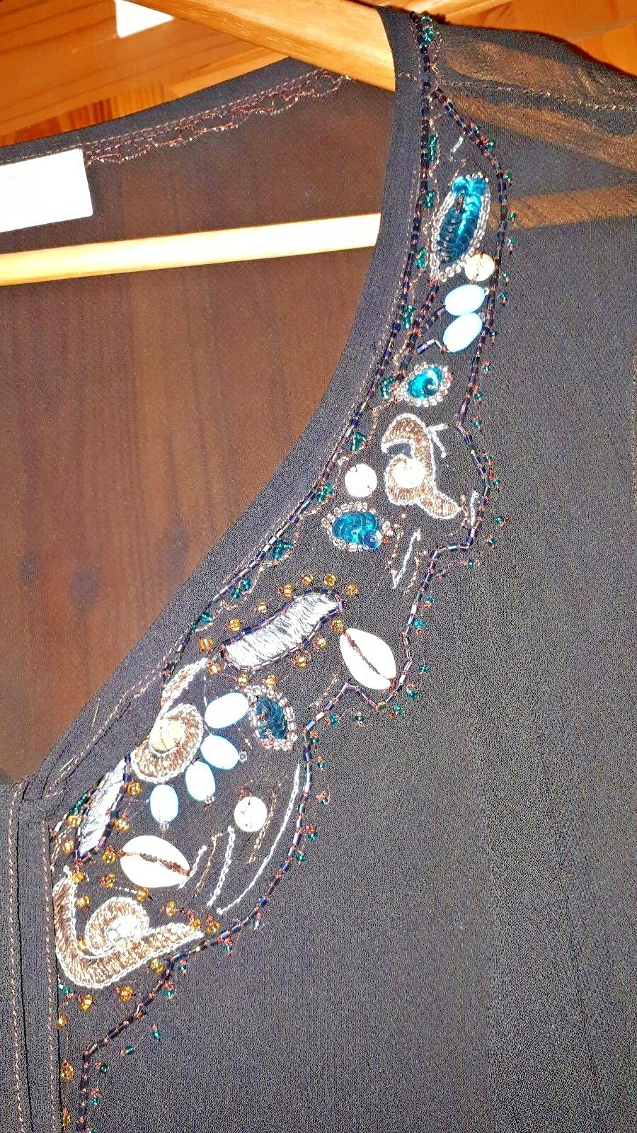 Beach cover up shells ethnic hippie boho gypsy festival tunic kurta kafta Wallis image 2