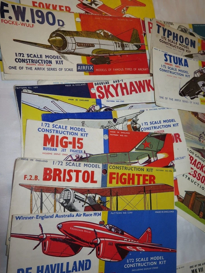 Vintage Airfix Ho / Oo & 1/72 Testata Scheda Aereo Militare Auto Selezione - Immagine 2 di 3