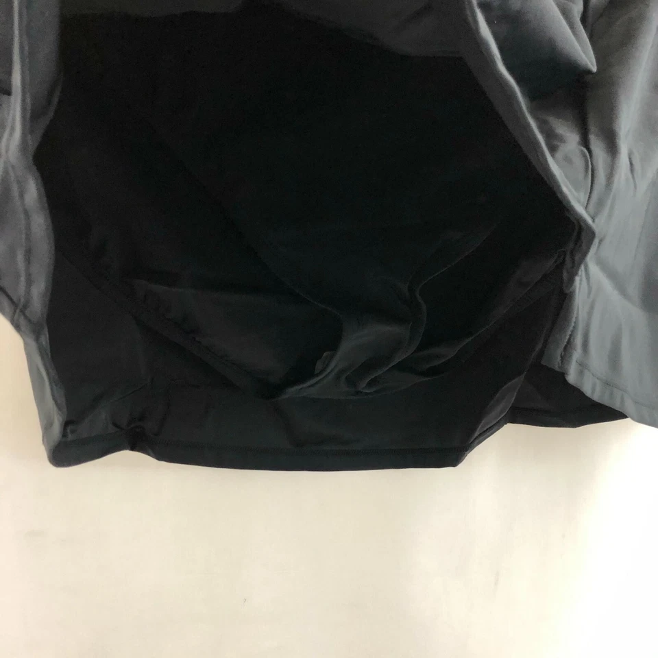 Falda corta de natación verde aguamarina para mujer elástica básica negra talla 20W/22W Foto 2 de 4