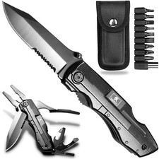 Multitool Pocket Pliers Folding Knife Stainless Steel Survival Camping Knife ...