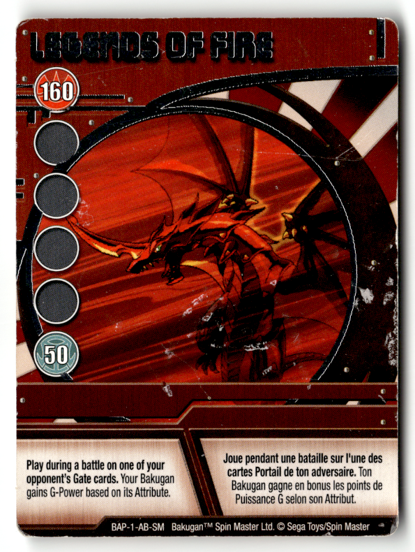 Bakugan Card - Legends of Fire (Dragonoid) - Chrome Super Rare