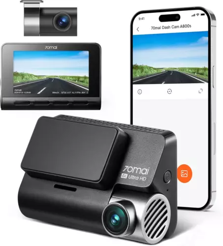 70Mai 4K Dash Cam Front and Rear with STARVIS, Built in 5Ghz Wifi & GPS Car Came
