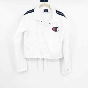 zipper tape cropped coaches jacket