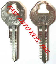 2 (PAIR) NEW 1941-1964 BUICK CHEVROLET GM OEM IGNITION UNCUT KEY BLANKS - SET