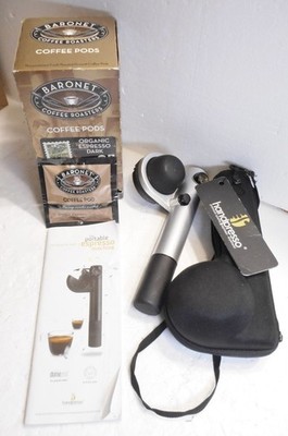 HANDPRESSO WILD 16-BAR PORTABLE ESPRESSO MAKER WITH CASE. 16 PODS, USER GUIDE
