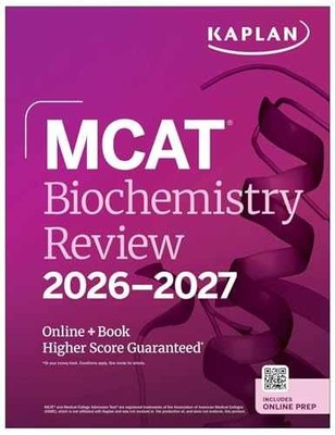 MCAT Biochemistry Review 2026-2027: - Paperback, by Kaplan Test Prep - Very Good