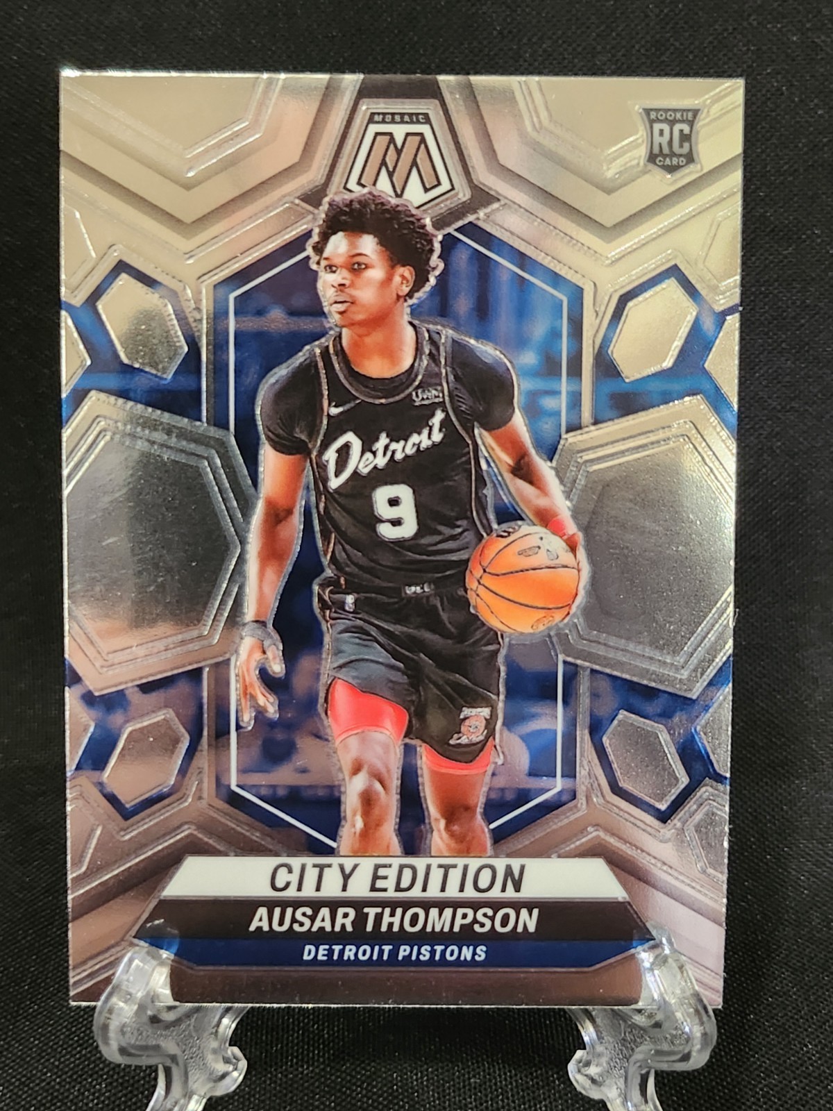 2023-24 Mosaic City Edition Ausar Thompson Silver Prizm Detroit Pistons Rookie