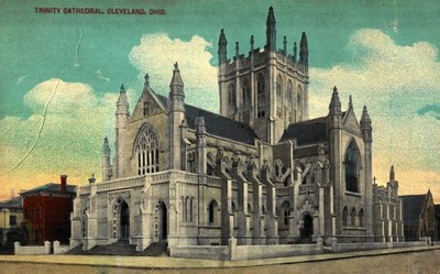 Trinity Cathedral, Cleveland, Ohio, Vintage Postcard