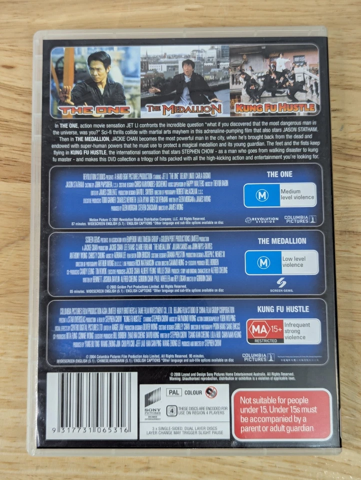 THE ONE / THE MEDALLION / KUNG FU HUSTLE DVD {VGC] Free Post - image 2 of 4