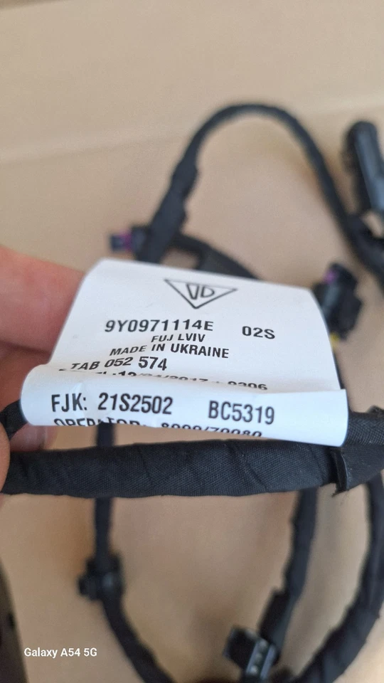 NEW PORSCHE CAYENNE WIRING SET FOR THE FRONT END, RIGHT FRONT 9Y0971114E GENUINE - Image 3 of 4