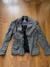 Piazza Sempione Blazer Small Made in Italy Textured Tweed Jacket Tailored Luxe