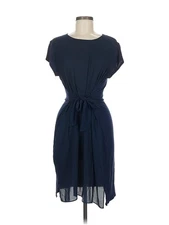 H By Halston Women Blue Casual Dress M