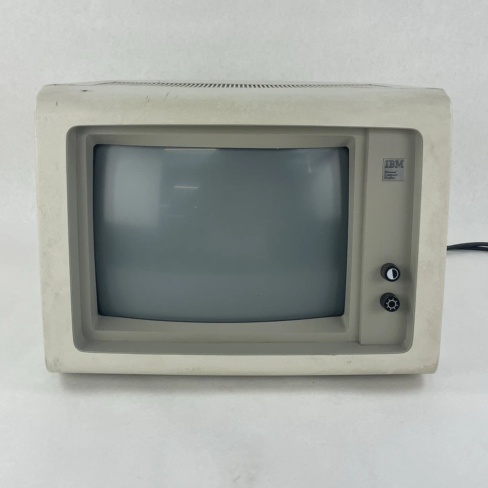 Vintage IBM 5151 Personal Computer Display CRT Monitor Parts or Repair - Image 2 of 4