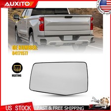 Driver Side Mirror Glass Heated For 2019-2024 Sierra Silverado 1500 2500 3500