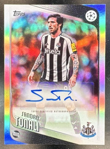 2025-26 Topps UEFA Club Competitions Sandro Tonali #BA-ST Auto Newcastle