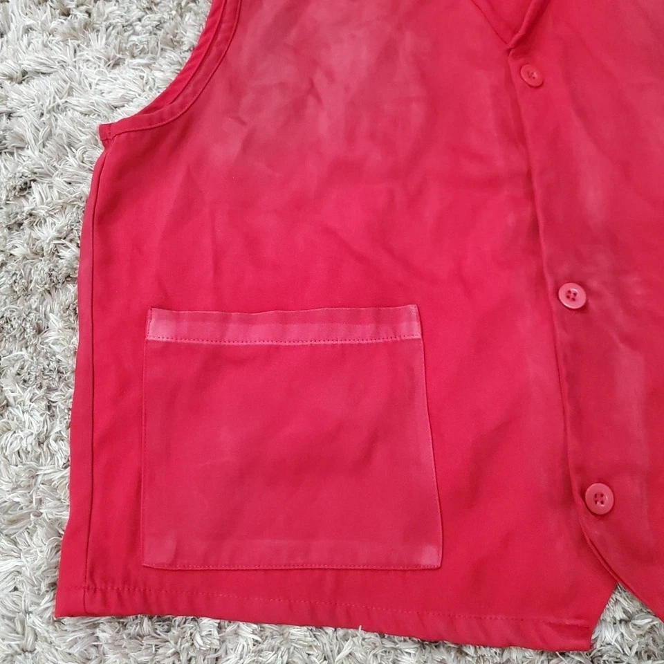 Target Red Vest Size Large Two Pockets Employee Work Unisex Uniform - Image 3 of 4