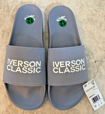 Limited Edition Reebok Classic Slide Basketball Iverson Classic Gray Size 12 NWT
