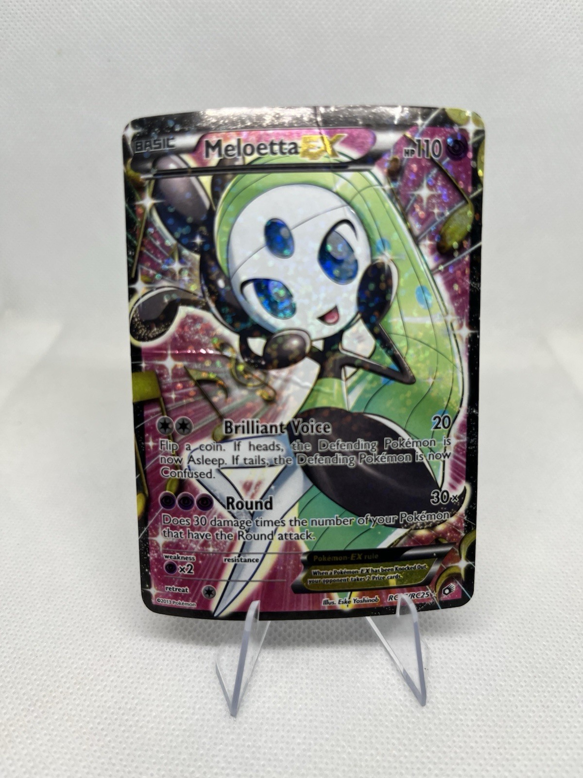 Pokemon TCG Meloetta EX Full Art Holo RC25/RC25 Legendary Treasures Radiant