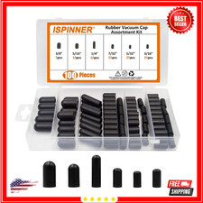  100 PCS CARBURETOR  VACUUM RUBBER CAP PLUG ASSORTMENT KIT INTAKE VACUUM LINES