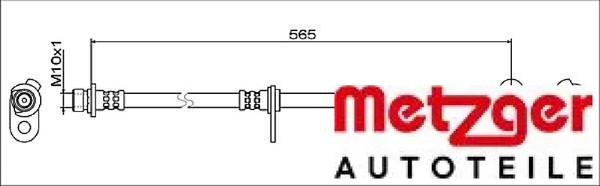 Metzger 4119373 Bremsschlauch FüR Honda-image
