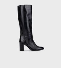Janet&Janet stivaletti donna neri in pelle con tacco alto