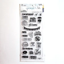 AGENDA 52 The Paper Studio Clear Stamps Planner Icons Sayings Besties Teen bb437