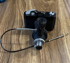 Fotocamera microscopio Nikon M-35S vintage con adattatore EFM Microflex e rilascio cavo - così com'è