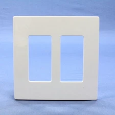 Leviton White 2-Gang Midway Decora Screwless Wallplate Cover GFCI GFI SJ262-SW