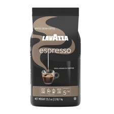 Espresso Whole Bean Coffee 2.2 Lb Bag 100% Arabica Medium Roast Caffeinated 10.88 per pound
