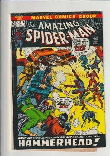Amazing Spider-Man #114, Nov. 1972 Marvel Comics, Hammerhead, GD/VG