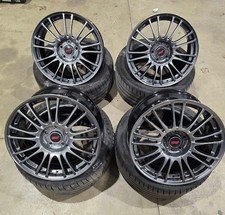 Set 2008-2014 Subaru WRX STI OEM Factory Forged Wheels Hyper Finish 68778