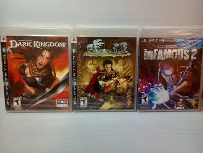 NEW Playstation 3 PS3 Games Dark Kingdom Genji Days of the Blade Infamous 2