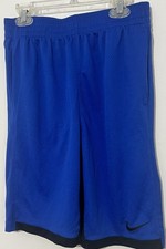 Nike dri-fit youth size XL athletic shorts drawstring blue with black trim