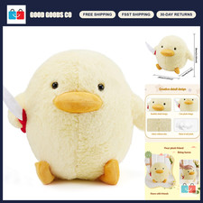 Adorable Yellow Duck Plush Toy - 11.8" Stuffed Animal Pillow Doll Gift for Kids