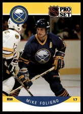 1990-91 Pro Set Mike Foligno Buffalo Sabres #20