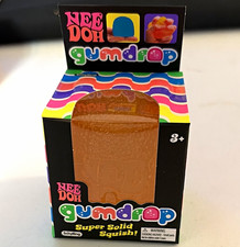Schylling NeeDoh Gumdrop Super Solid Squish Squeeze Toy Brown Ages 3