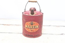 Vintage Gas Can Martin Ware Empty Gasoline Station Metal Advertising No 502